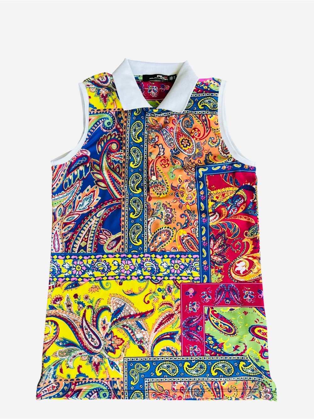 Ralph Lauren RLX Womens XS Performance Sleeveless Golf Polo Shirt Choppa Montage
